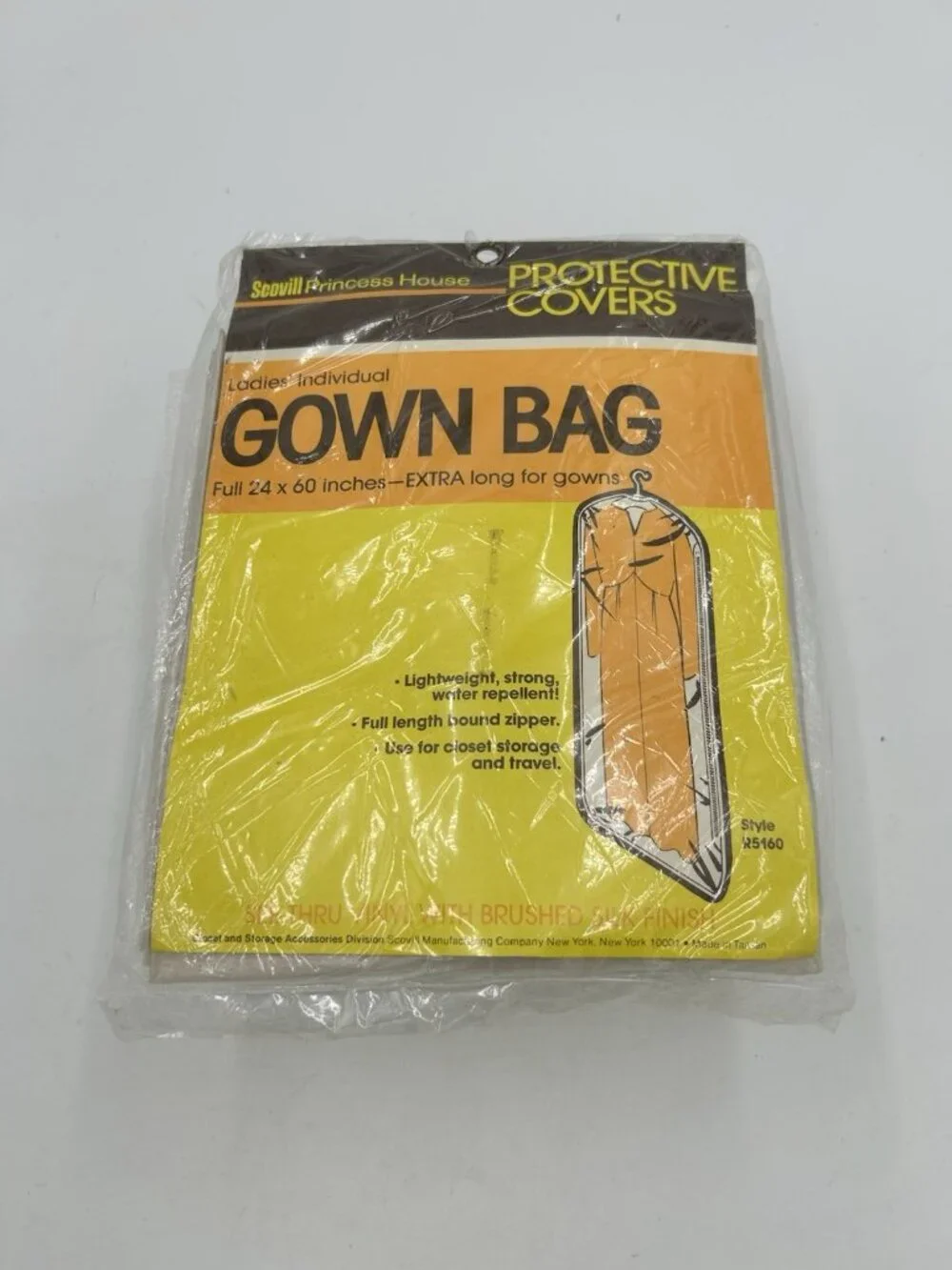 Vintage Scovill Princess House Gown Bag Dress Closet Organizer New Sealed 24x60